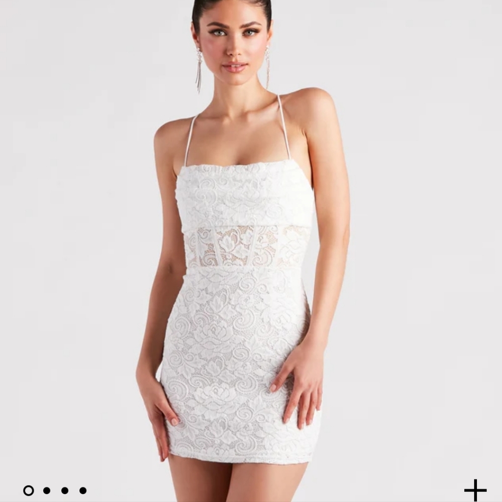 Windsor: White Lace Dress